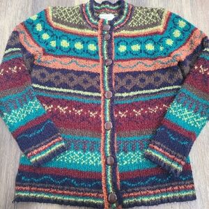 Appleseed's Button Down Cozy Sweater Womens Size Petite Small